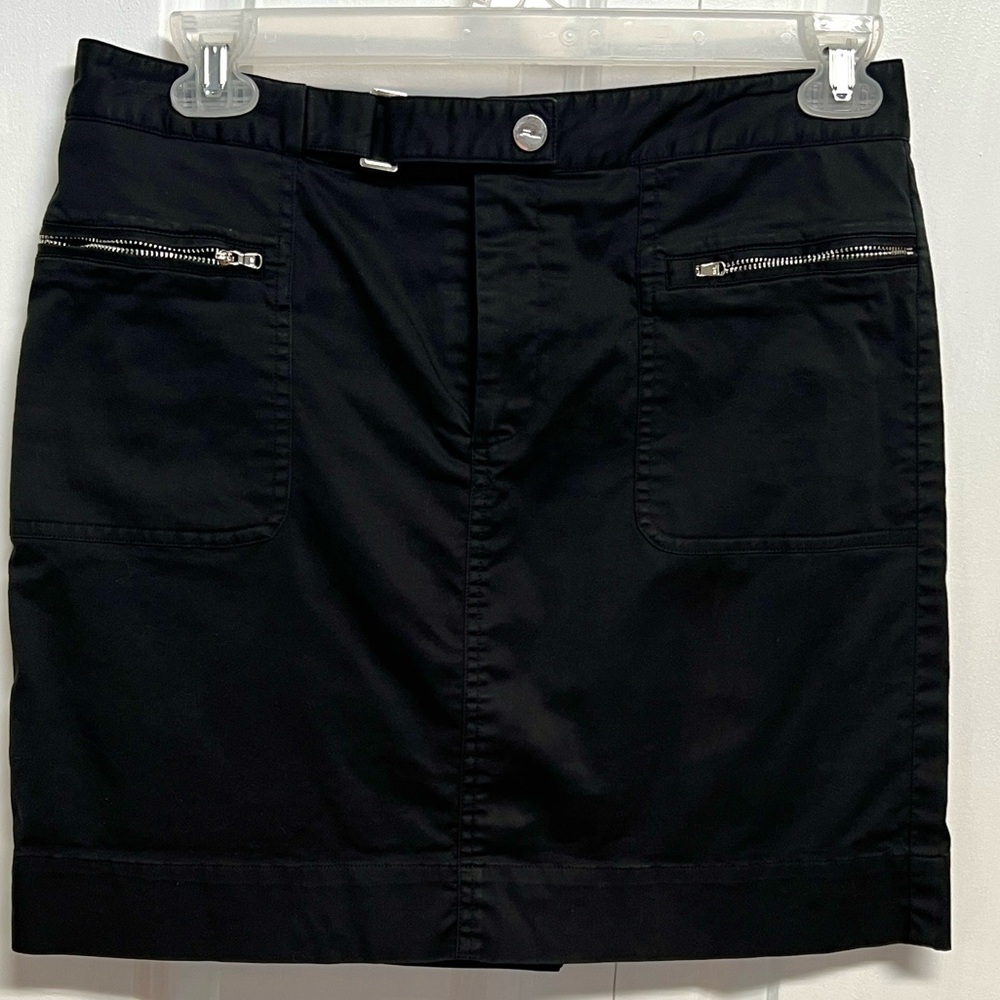 Ralph Lauren Golf Black Mini Skort with Front Zip Pockets Size 10